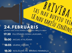 24. februārī aicina uz piemiņas un atbalsta akciju «Gaismas ceļš Ukrainai»